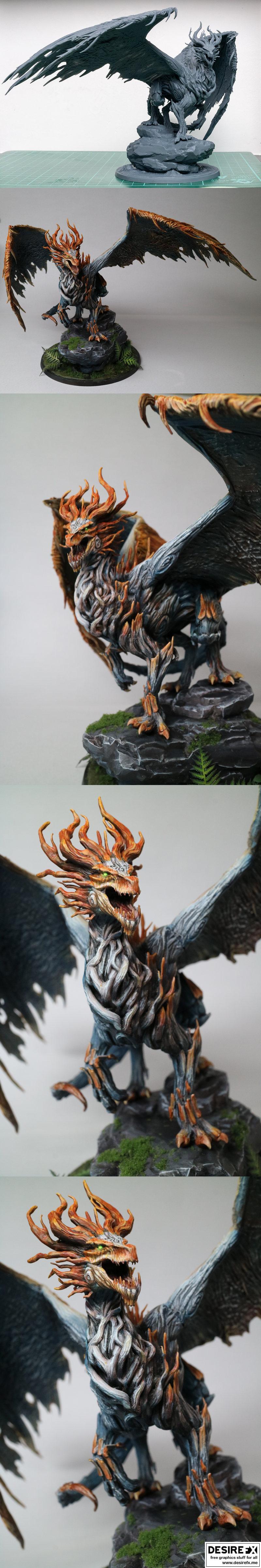 干龙捕手旅店——干龙——森林龙——3D打印模型|The Dragon Trappers Lodge – Dryagon – Forest Dragon – 3D Print Model