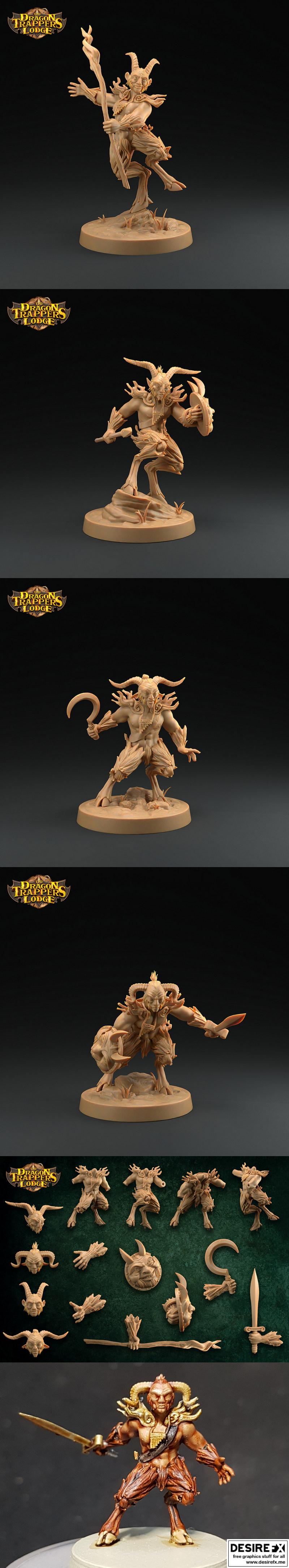龙捕手旅舍——精灵族——3D打印模型|The Dragon Trappers Lodge – Fauns – 3D Print Model