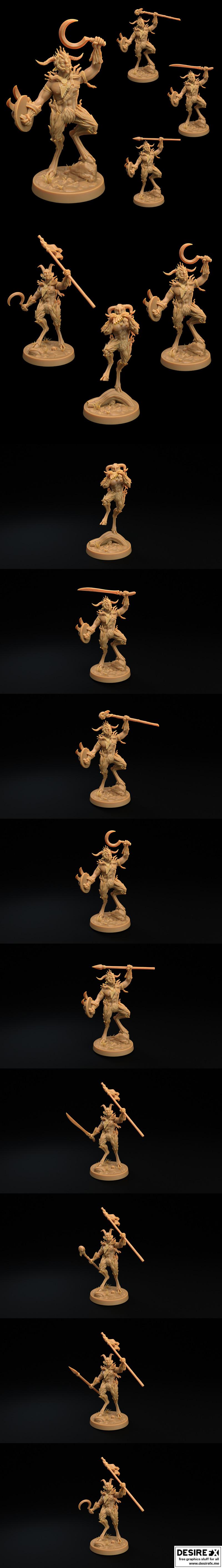 龙捕者旅舍—— fauna指挥组——3D打印模型|The Dragon Trappers Lodge – Faun Command Group – 3D Print Model