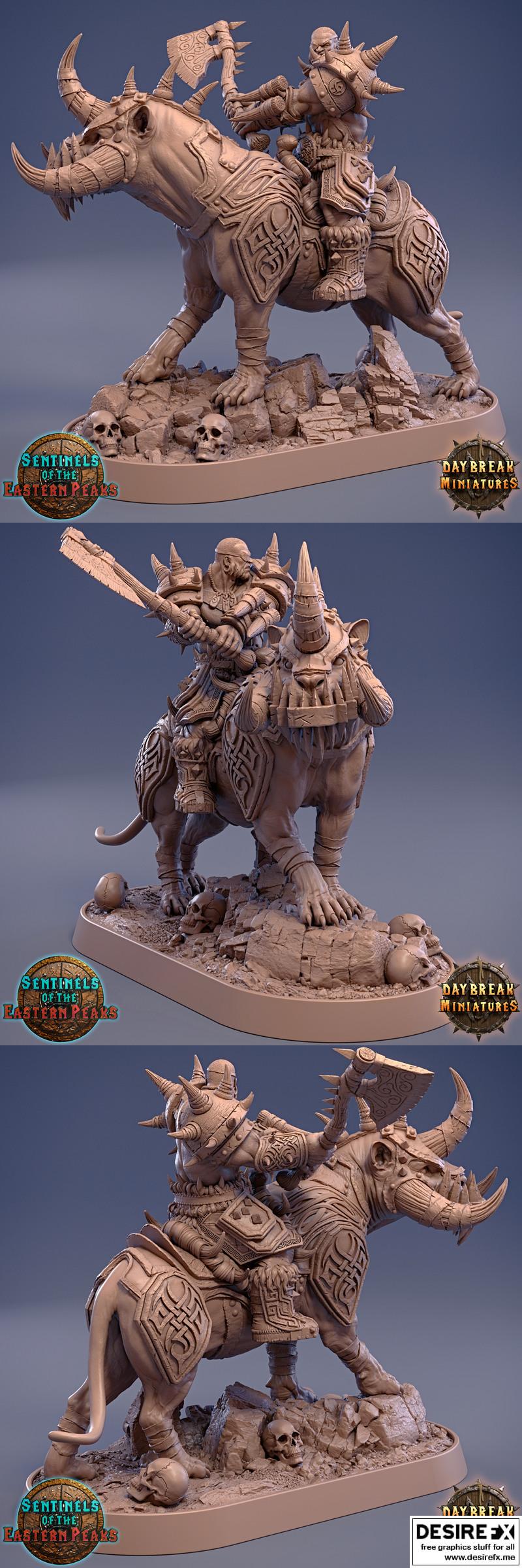 阿卡恩·艾什  Ripper Ox 3D打印模型|Arkan Ash on Ripper Ox – 3D Print Model