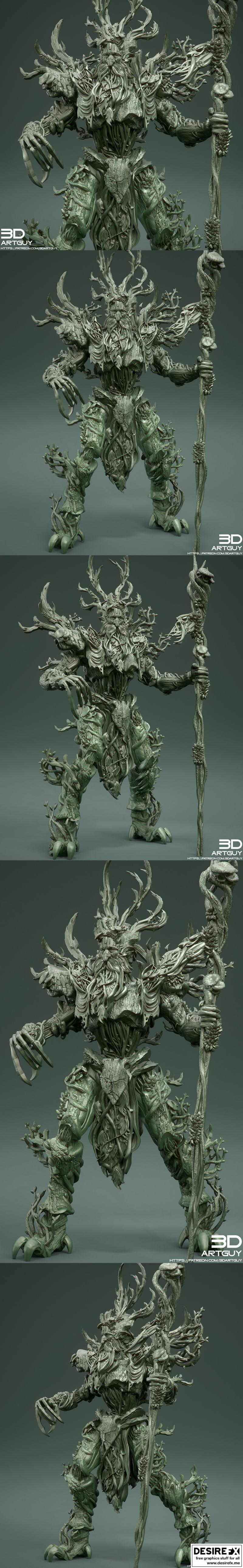3D打印模型：动漫游戏角色精摹——Ent 3D打印作品集|3DArtGuy – Ent – 3D Print Model
