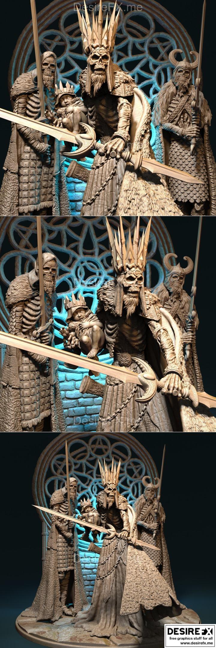 迪奥拉米亚 3D打印模型|The Crown Prince Diorama – 3D Print Model STL