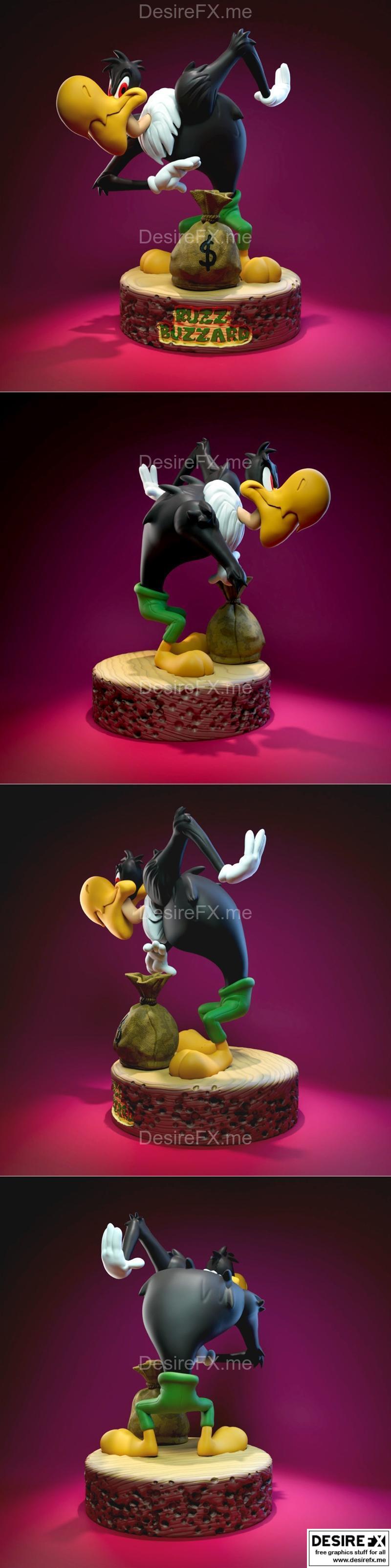 Buzz Buzzard 3D打印模型|Buzz Buzzard – Woody Woodpecker – 3D Print Model STL