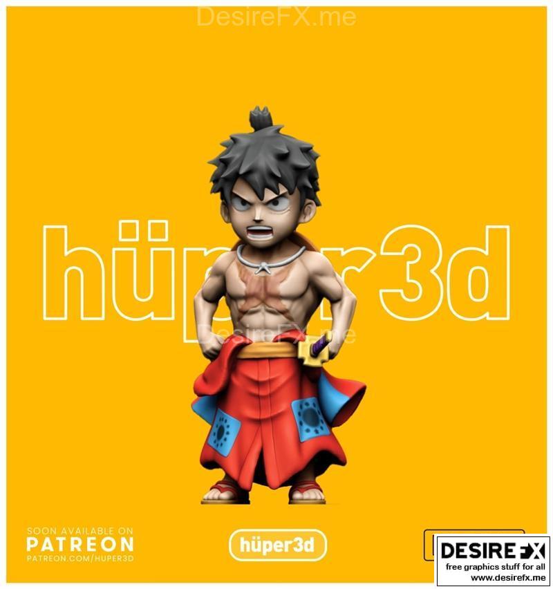 Huper3D - 路飞 - 3D打印模型|Huper3D – Luffy – 3D Print Model STL