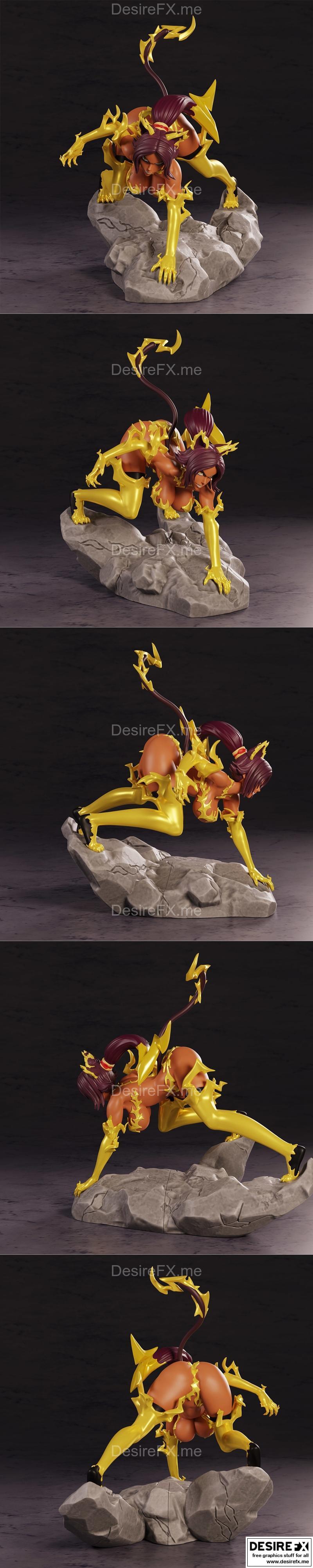 PolyBitsArt - 雾隐 - 3D打印模型|PolyBitsArt – Yoruichi – 3D Print Model STL