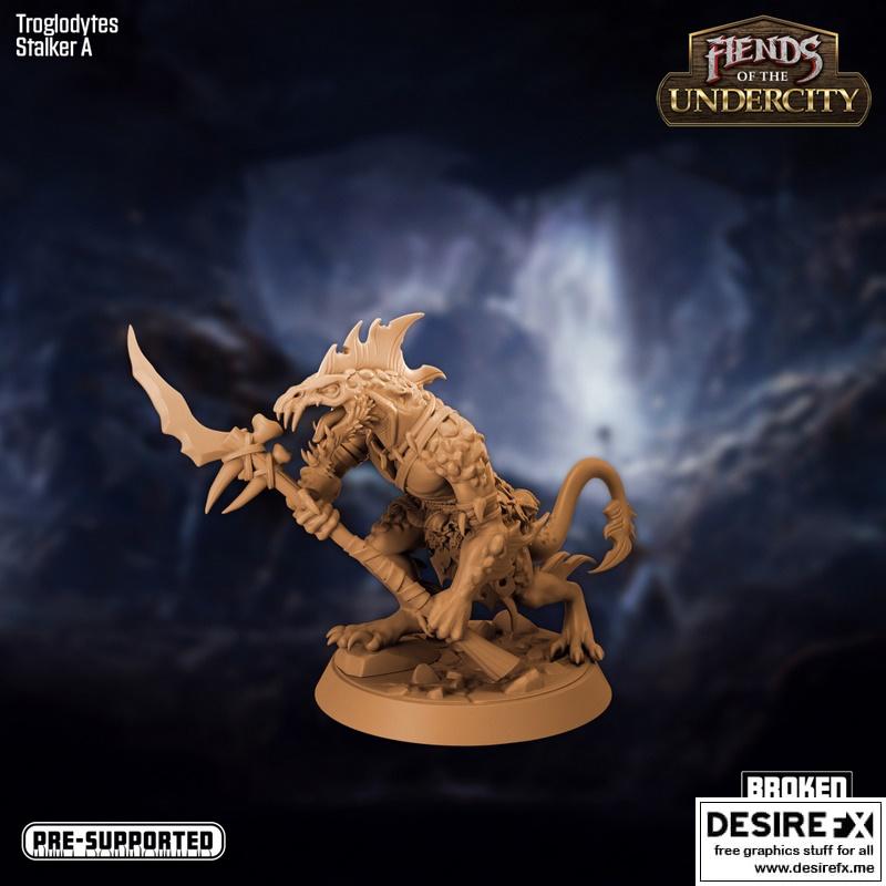 Fiends of the Undercity – Troglodyte Stalker A – 3D Print Model