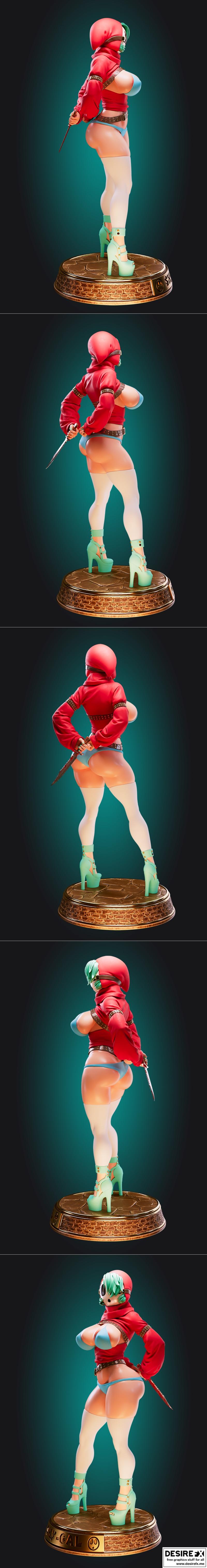 Rhu工作室 3D打印模型 《Shy Gal》|Officer Rhu – Shy Gal – 3D Print Model STL
