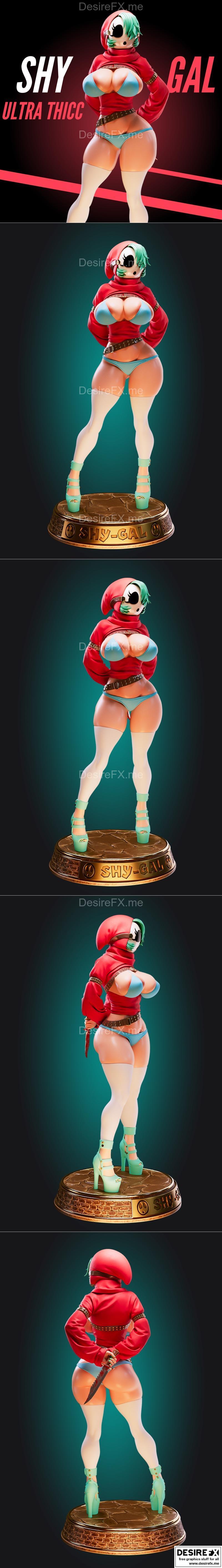 Rhu工作室 3D打印模型 《Shy Gal》|Officer Rhu – Shy Gal – 3D Print Model STL