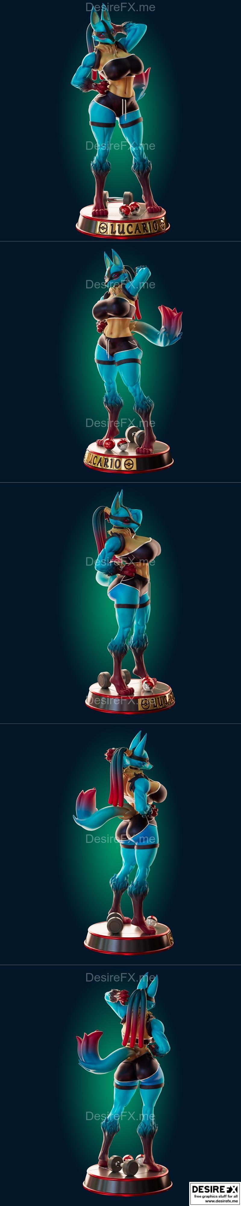 Lucario 3D打印模型|Officer Rhu – Lucario – 3D Print Model STL