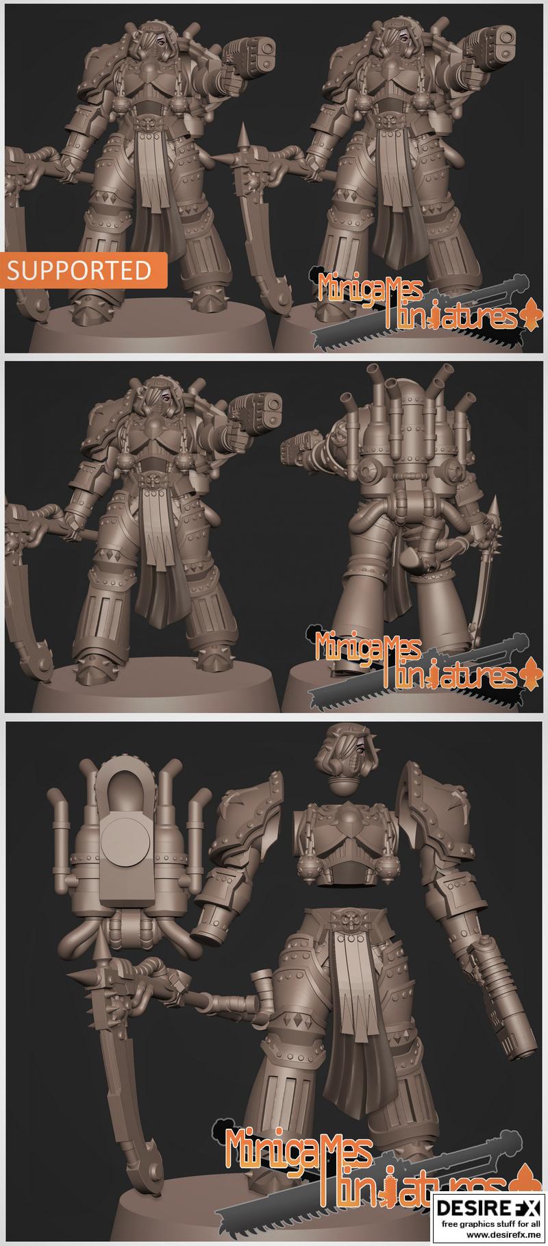 迷你游戏动漫-mortarion萌娘3D打印模型|Minigames Miniatures Mortarion Waifu Anime Figurine – 3D Print Model