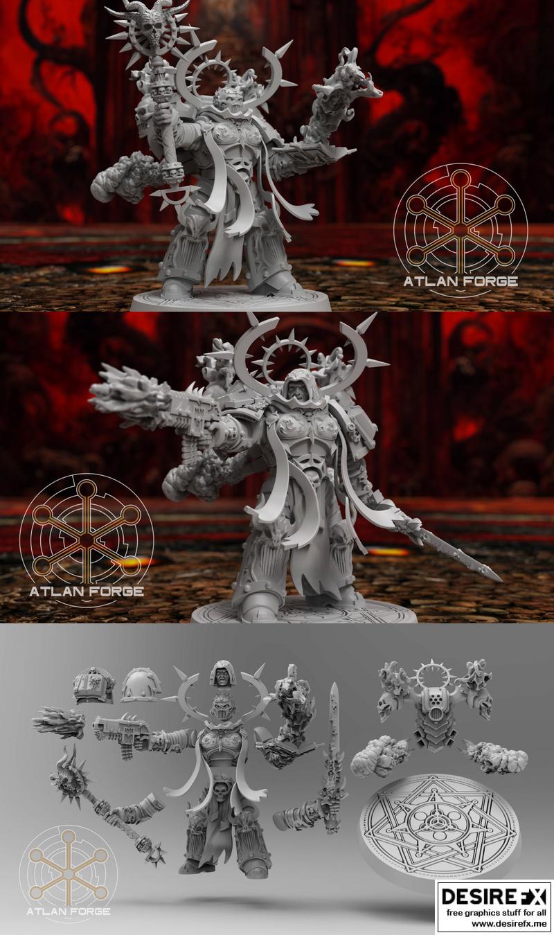 阿特兰锻造厂——哈得斯暗裔——3D打印模型|Atlan Forge – Dark Disciple of Hades – 3D Print Model