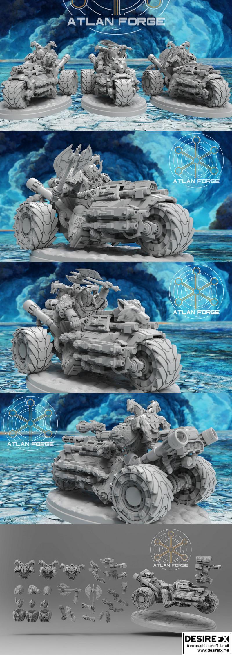 阿斯加德三角战士 3D打印模型|Atlan Forge – Asgardian Trikers – 3D Print Model