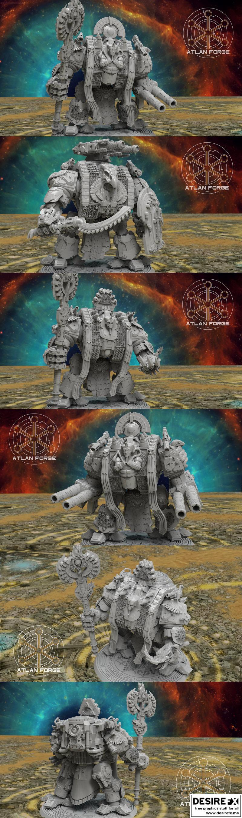 阿特兰锻造——埃及皇室战舰模型|Atlan Forge – Aegyptian Royal Dreadnought – 3D Print Model