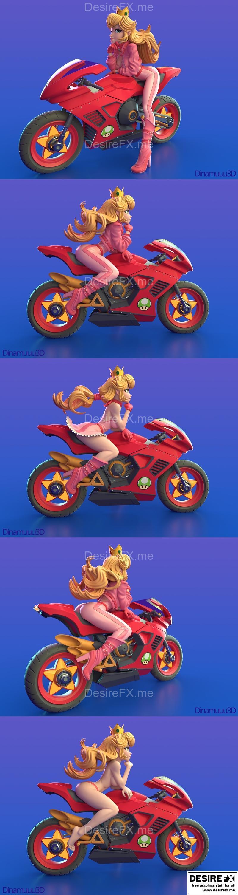 Dinamuuu 3D打印模型： Peach与Bonus角色立体模型 STL文件|Dinamuuu 3D – Peach and Bonus – 3D Print Model STL