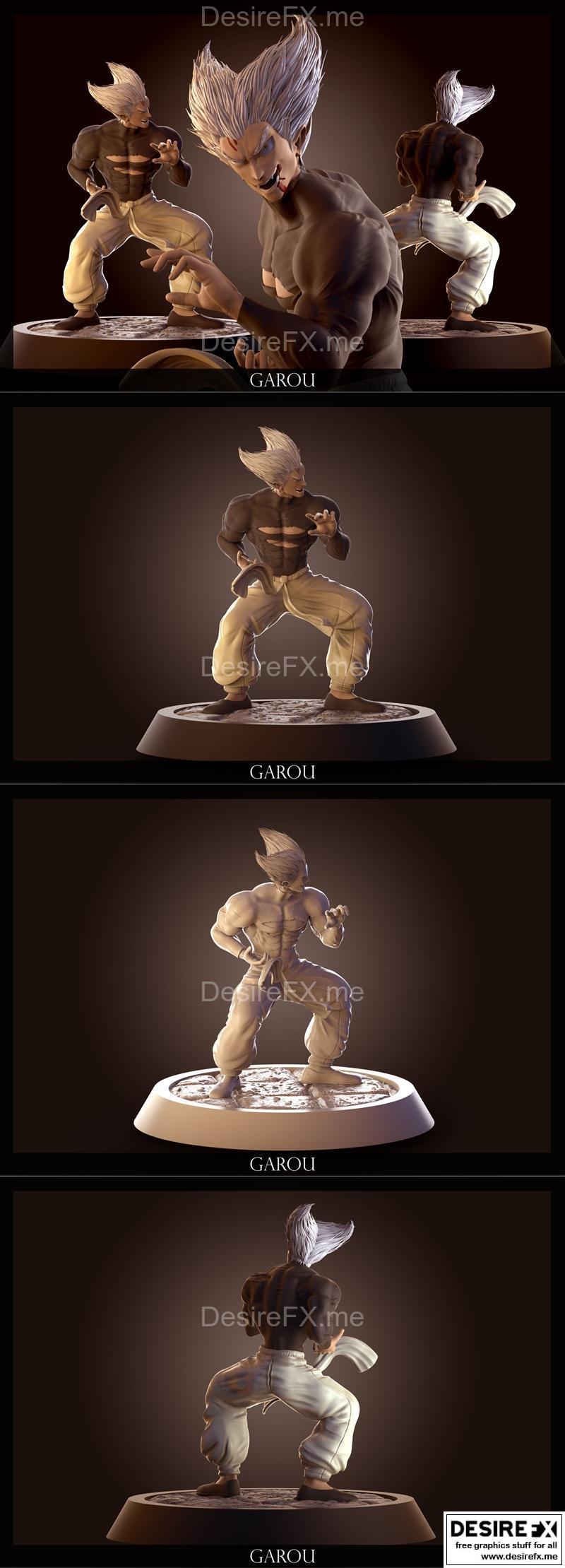 Garou角色3D打印模型|Garou statue of character garbo – 3D Print Model STL