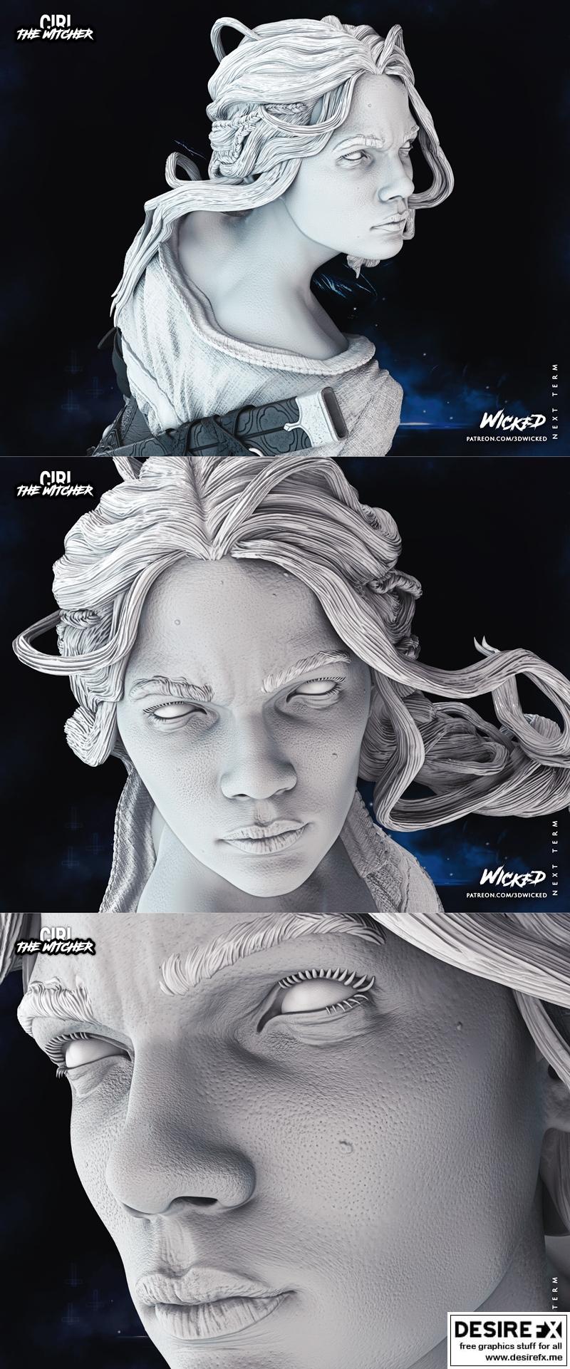 WICKED - 奇莉 - 3D打印模型|WICKED – Ciri Statue – 3D Print Model STL