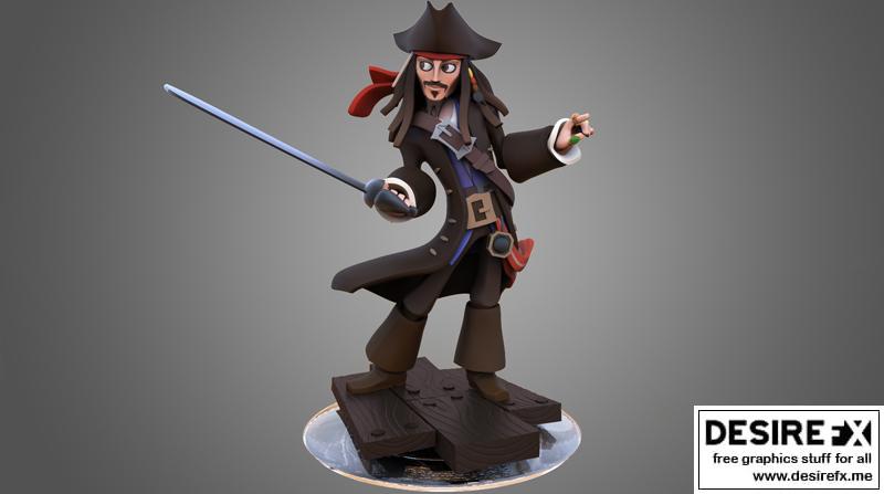 加勒比海盗 3D打印模型 杰克·斯派罗|Jack Sparrow – Pirates of the Caribbean – 3D Model Print STL