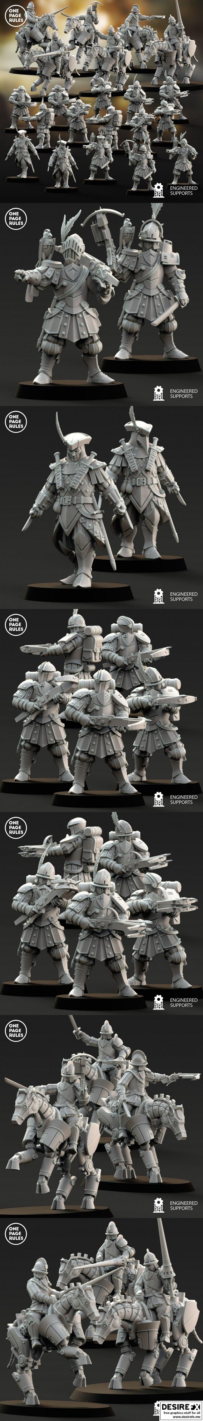 芬奇公国 3D打印迷你模型套装|One Page Rules – Duchies of Vinci – 3D Print Miniature Bundle