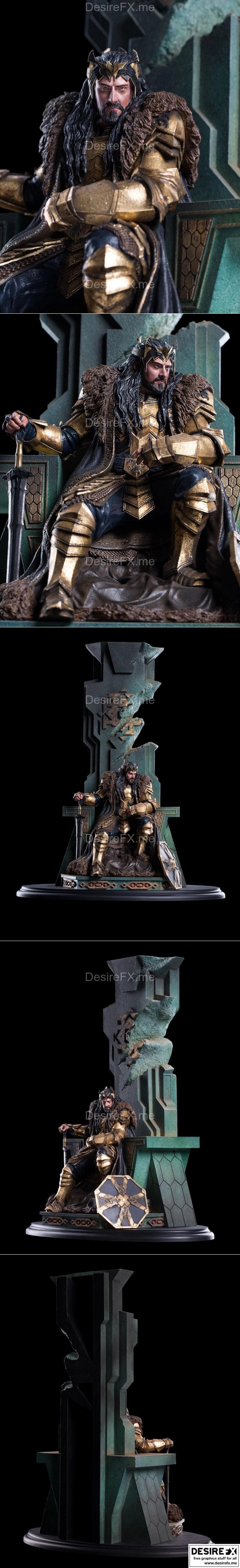 托尔金坐于王座——3D打印模型|King Thorin on Throne – 3D Print Model STL