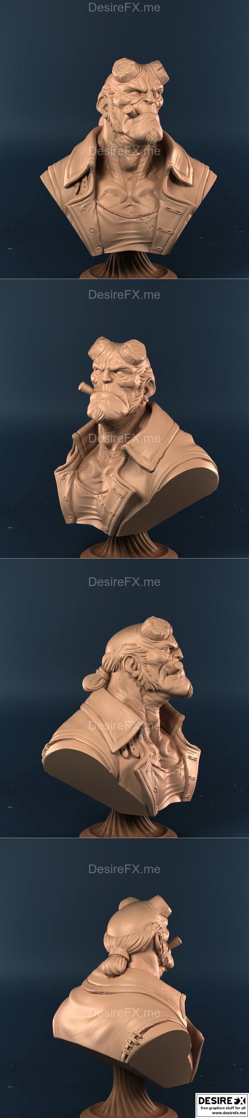 地狱boy 3D打印模型|Hell Boy Bust – 3D Print Model STL