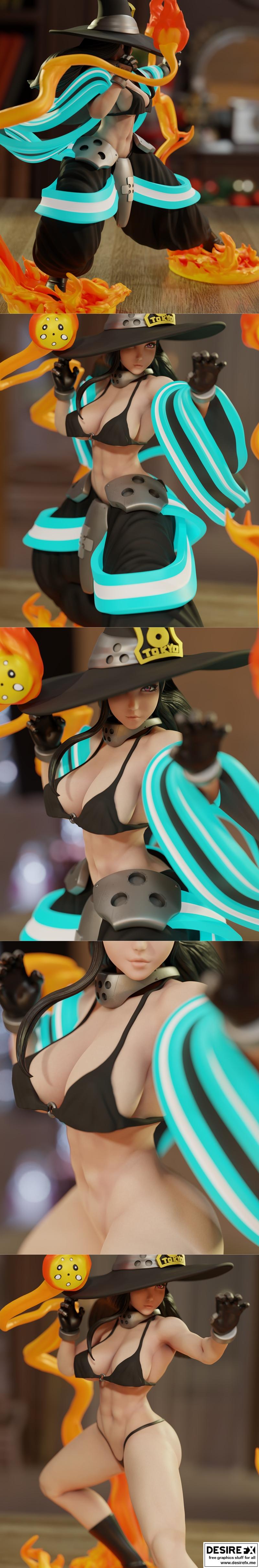Maki Oze 3D打印模型 - 火力少年奔放版|Momoji – Maki Oze Fire force – 3D Print Model STL