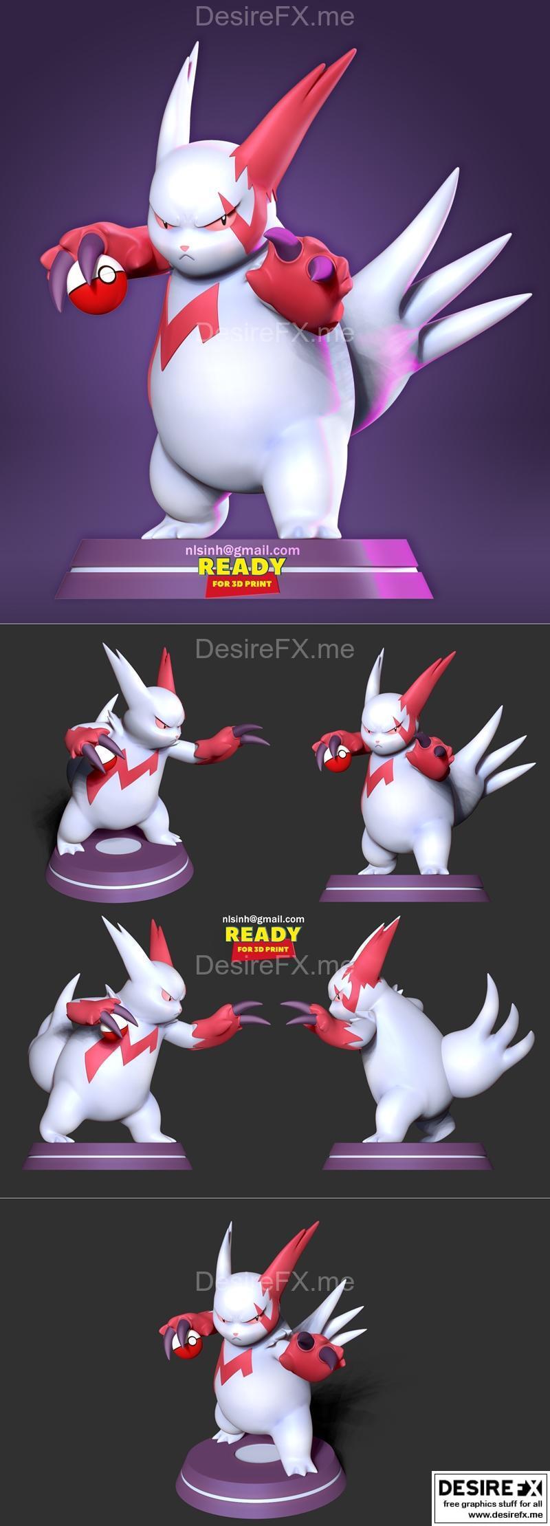 Zangoose 3D打印模型|Zangoose – Pokemon Fanart – 3D Print Model STL