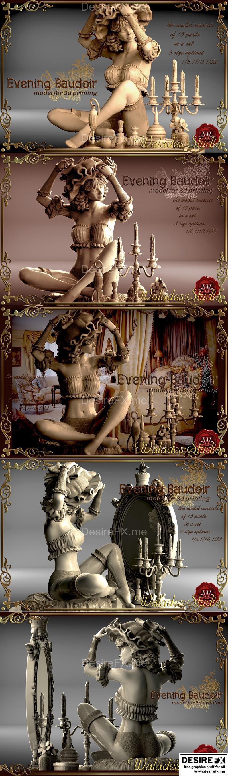 Walades Studio - 晚间芭杜尔 3D打印模型|Walades Studio – Evening Baudoir – 3D Print Model STL