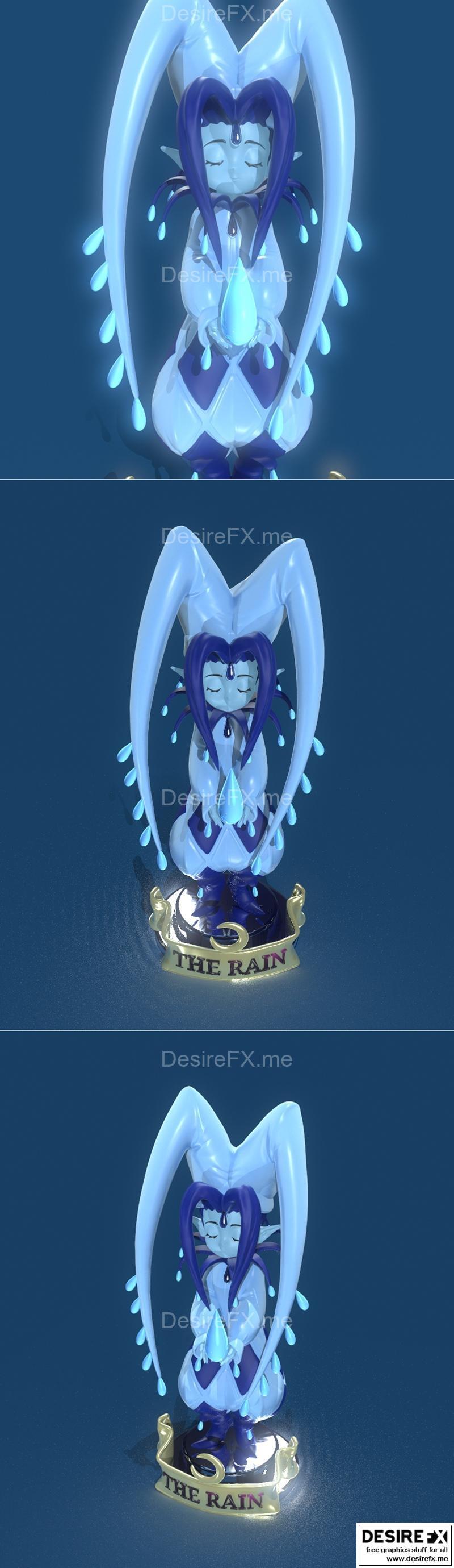 雨之樱 《魔法少女小圆》3D打印模型|Rain Sakura Card Captor – 3D Print Model STL