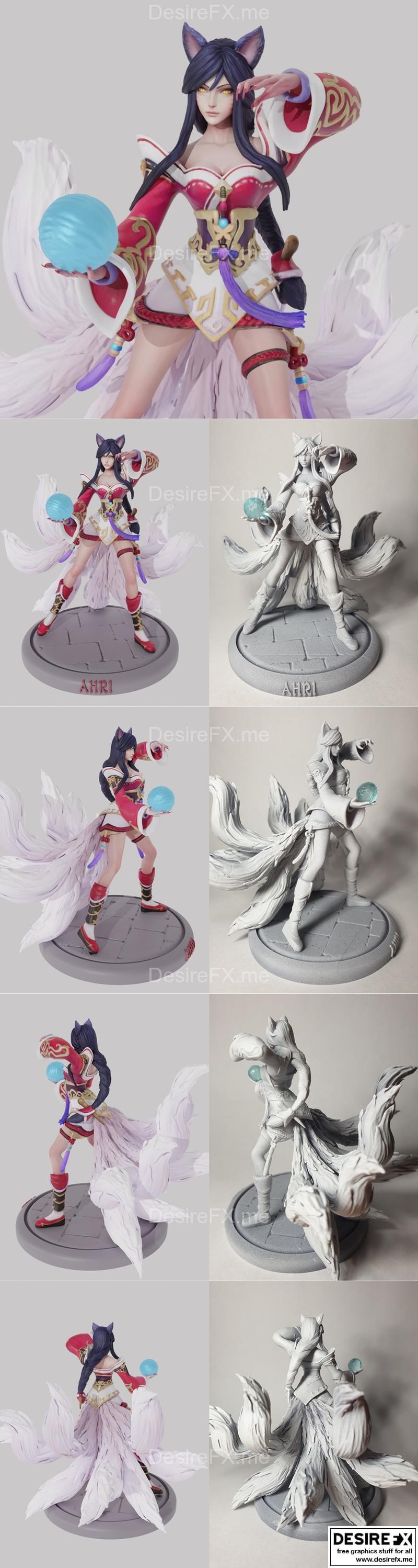 Ahri 3D打印模型|Ahri – League of Legends – 3D Print Model STL