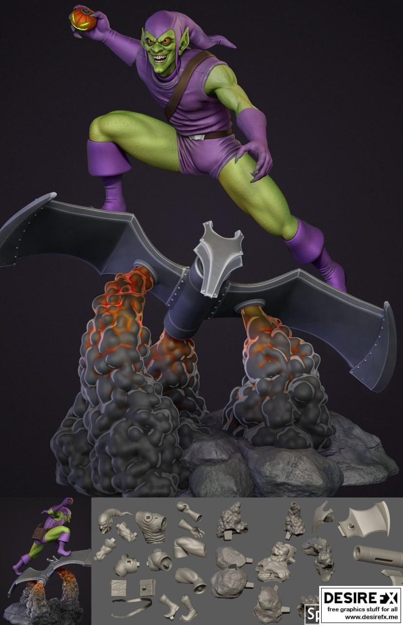 绿妖鬼-诺曼·奥斯本-3D打印模型|Green Goblin – Norman Osborn – Marvel Comics – 3D Print Model STL