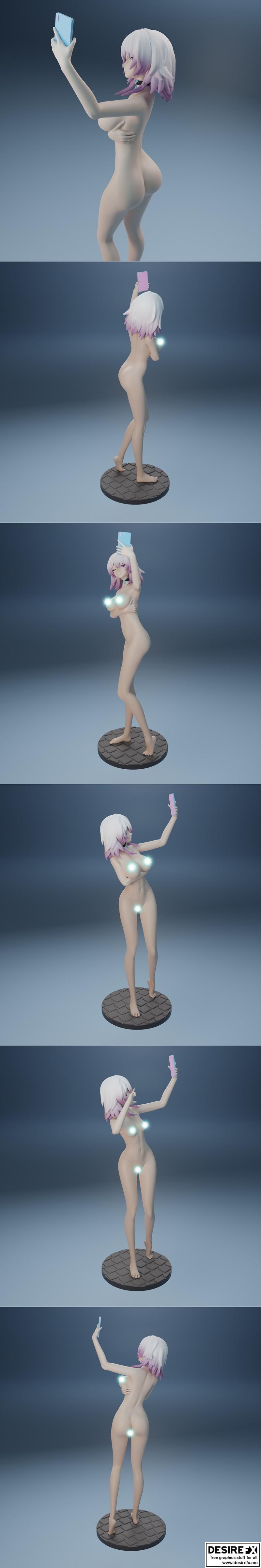 荣耀之战3D打印模型：星穹铁道角色收藏版|March 7th from Honkai Star Rail – 3D Print Model STL