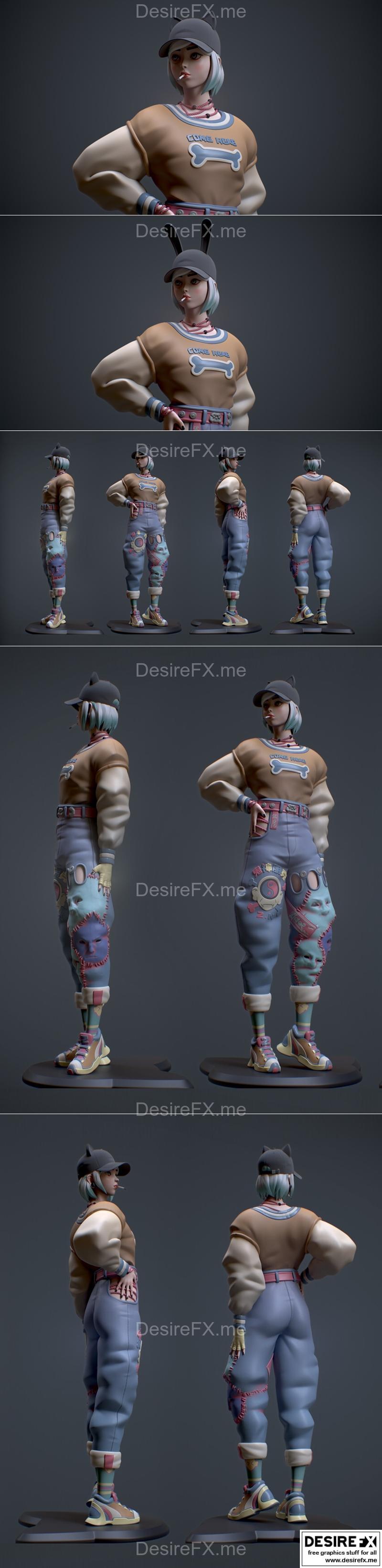 Skeen Girl 3D打印模型|Skeen Girl – 3D Print Model STL