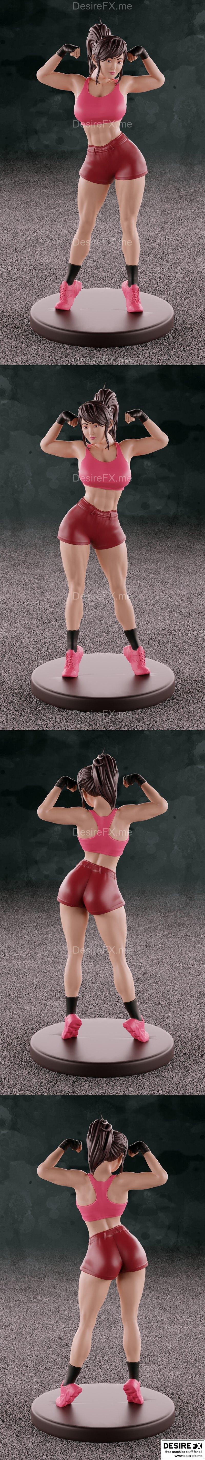 3D打印模型：战斗少女系列角色造型|FIghter Girl – 3D Print Model STL