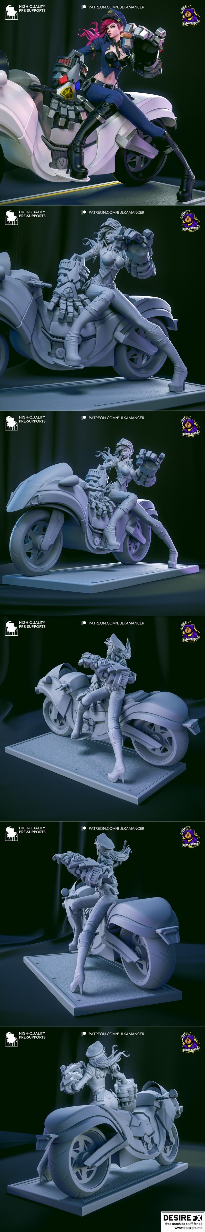Bulkamancer造型设计 — 军官维 — 3D打印模型|Bulkamancer Sculpts – Officer Vi – 3D Print Model STL