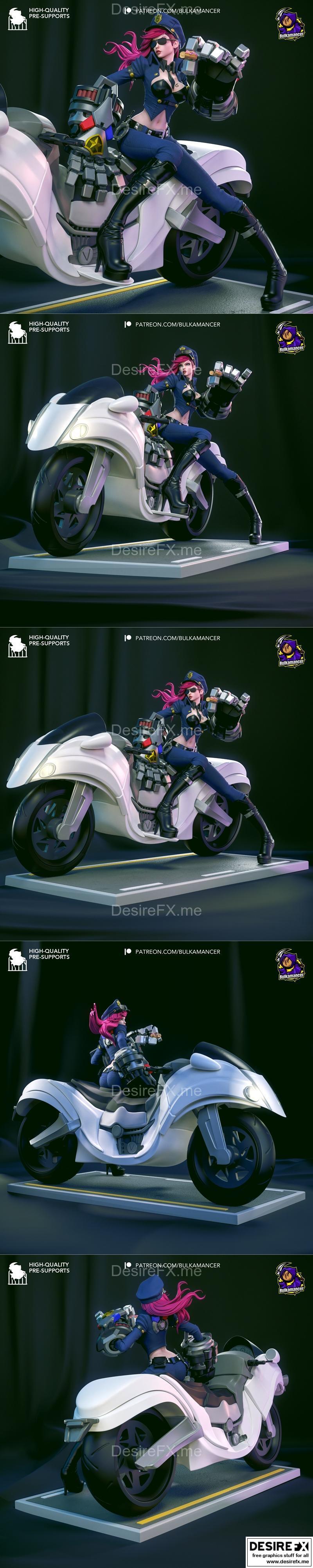 Bulkamancer造型设计 — 军官维 — 3D打印模型|Bulkamancer Sculpts – Officer Vi – 3D Print Model STL