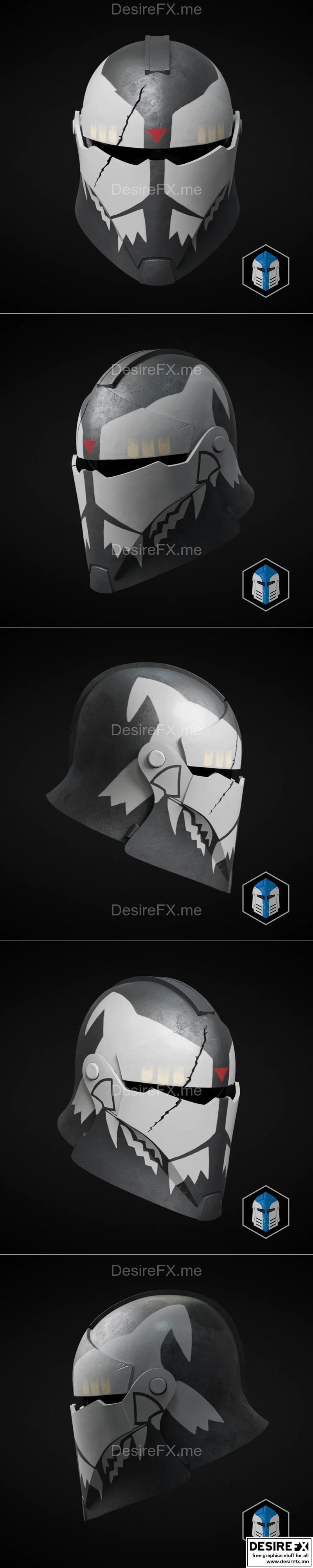 巴托克中世纪指挥官沃尔夫头盔——3D打印模型|Bartok Medieval Commander Wolffe Helmet – 3D Print Model STL