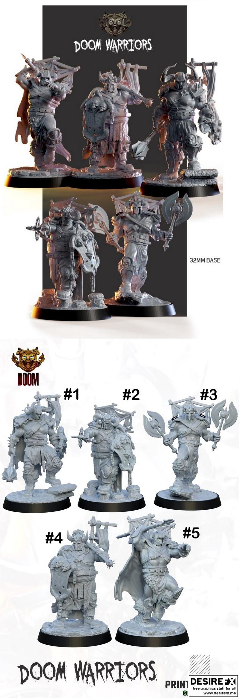 doom战士 3D打印模型|Doom Warriors – 3D Print Model