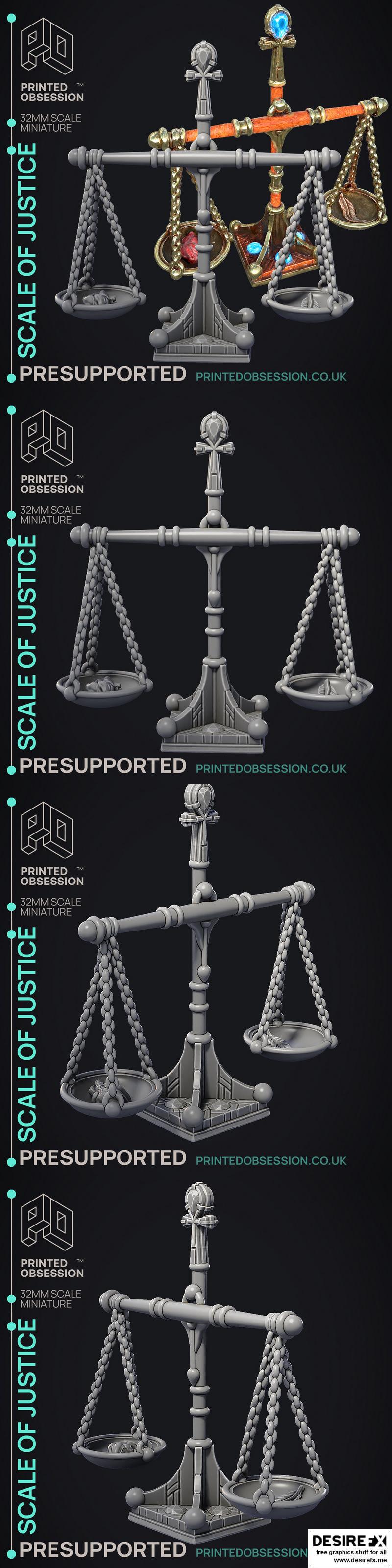 安布里斯法庭 3D打印模型|Printed Obsession – Court of Anubis – Scale of Justice – 3D Print Model