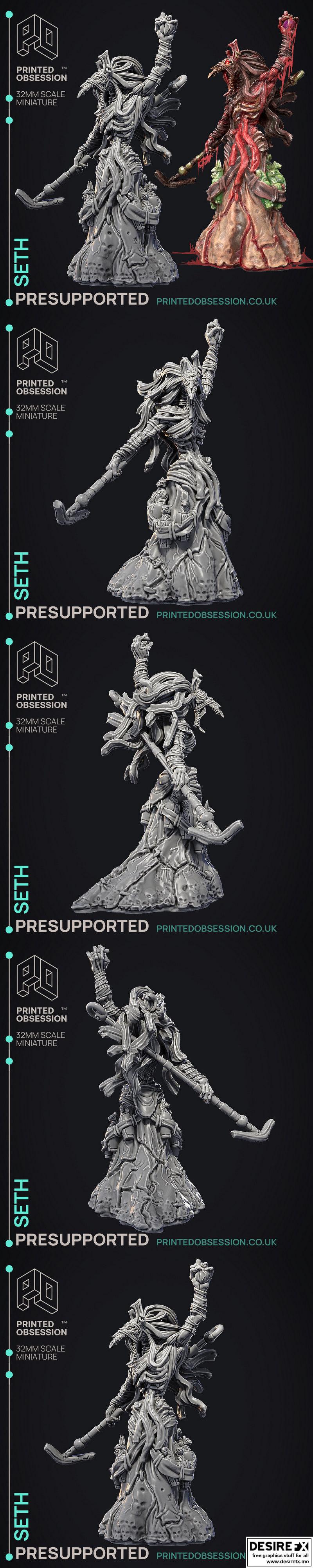 安布里斯法庭 3D打印模型 赛斯|Printed Obsession – Court of Anubis – Seth – 3D Print Model