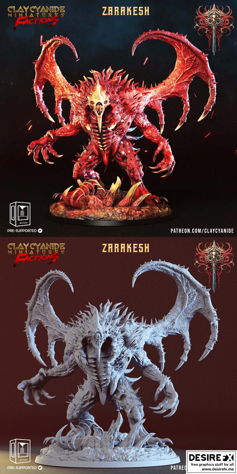 克莱因氰化物： dreadblood 使者 萨拉克什 3D打印模型|Clay Cyanide – Dreadblood Heralds – Zarakesh – 3D Print Model