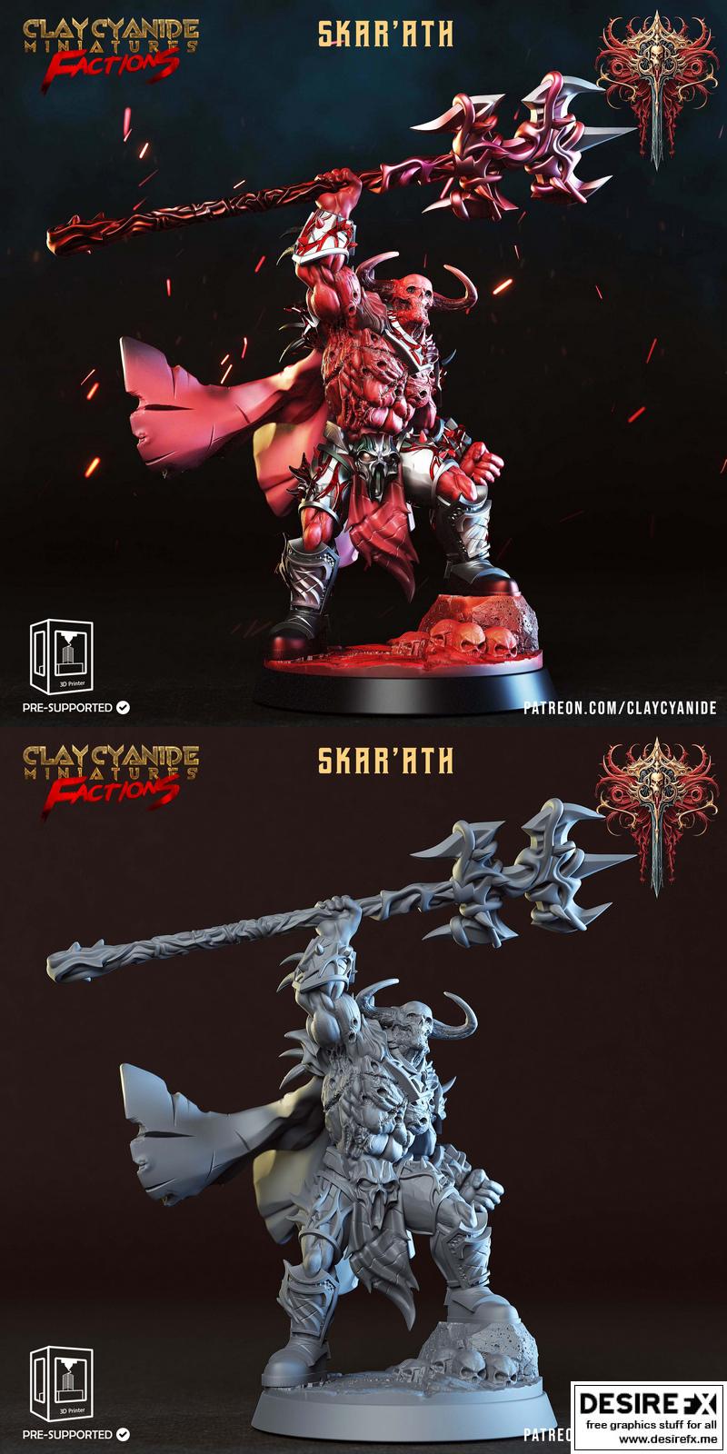 克莱因氰化物： dreadblood 传信者 斯卡拉特 3D打印模型|Clay Cyanide – Dreadblood Heralds – Skarath – 3D Print Model