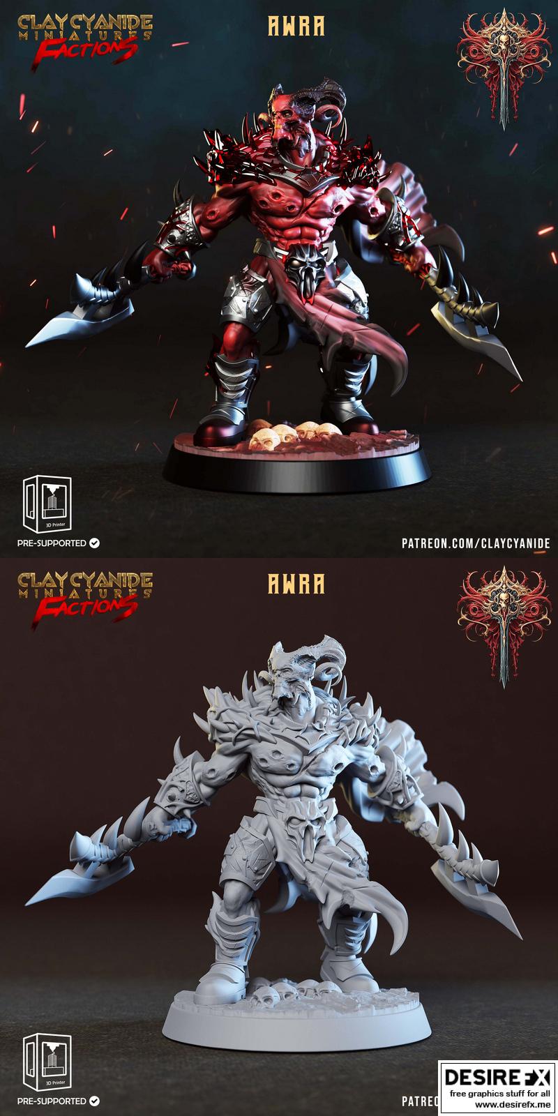 克莱因氰化物： dreadblood 使者 亚拉 3D打印模型|Clay Cyanide – Dreadblood Heralds – Awra – 3D Print Model