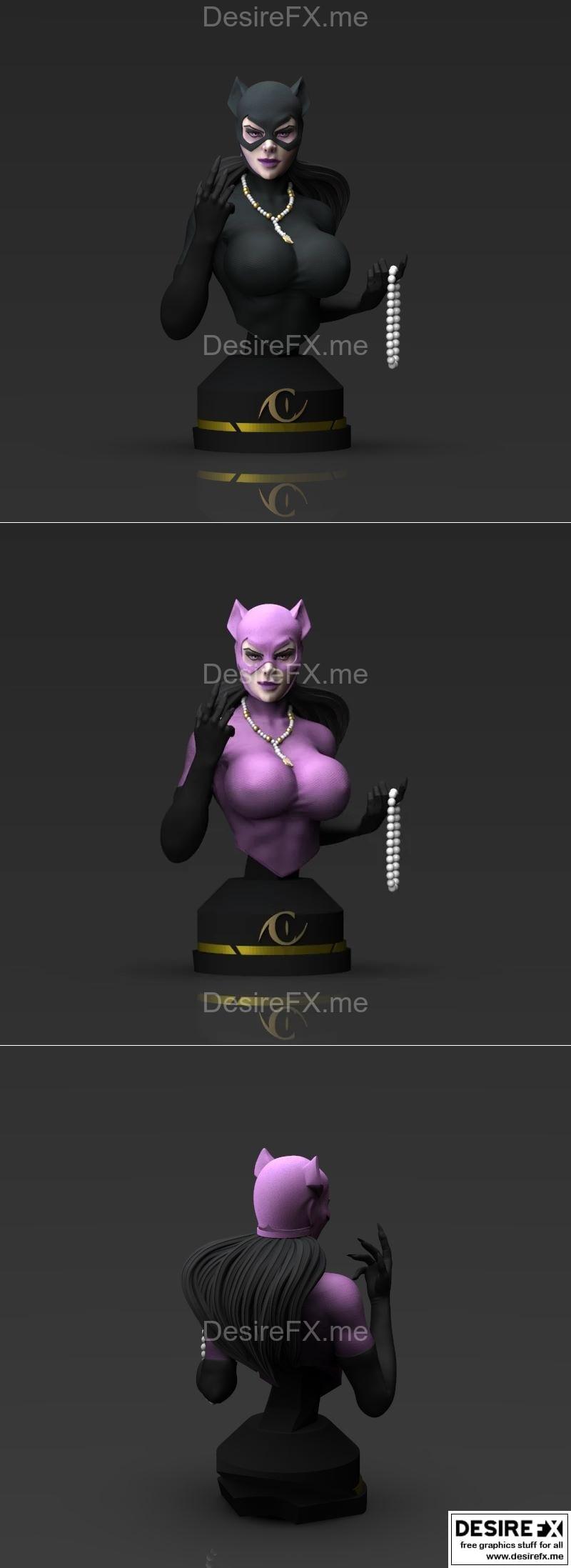 Catwoman Bust – 3D Print Model STL