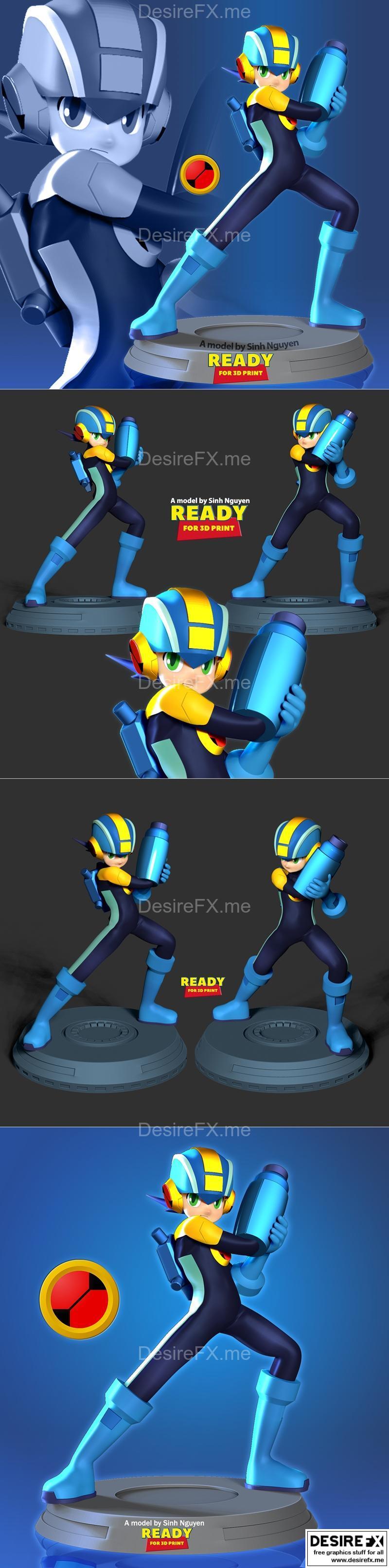 洛克人 3D打印模型|Megaman – 3D Print Model STL
