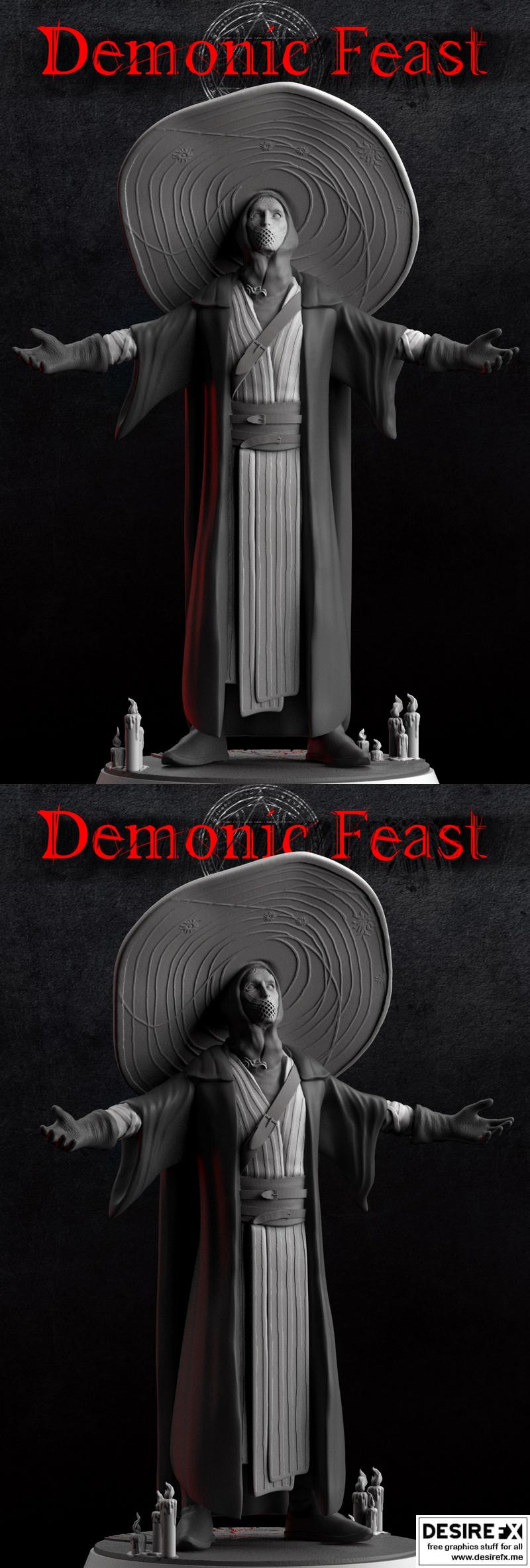 Demonic Feast – Sorcerer Open Arms – 3D Print Model