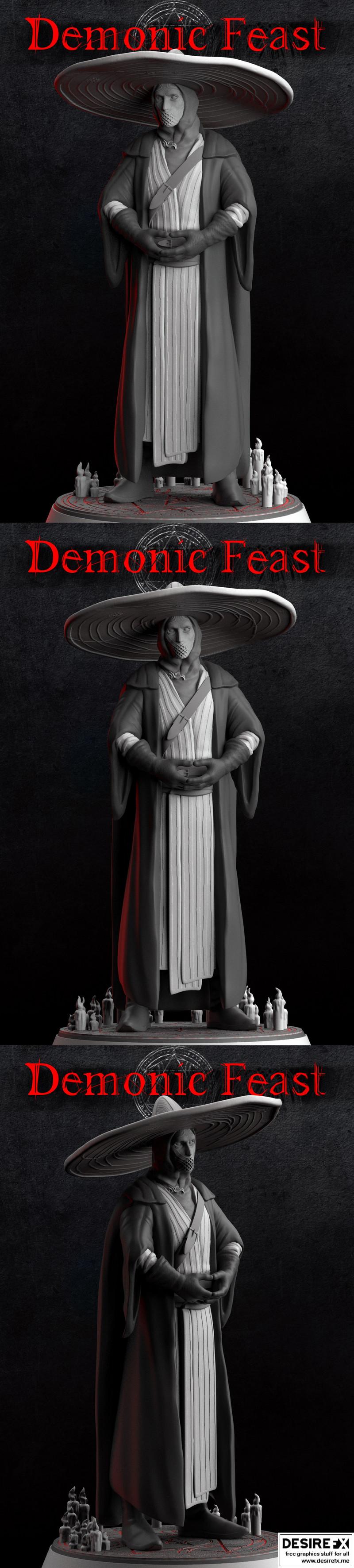 Demonic Feast – Sorcerer Idle – 3D Print Model