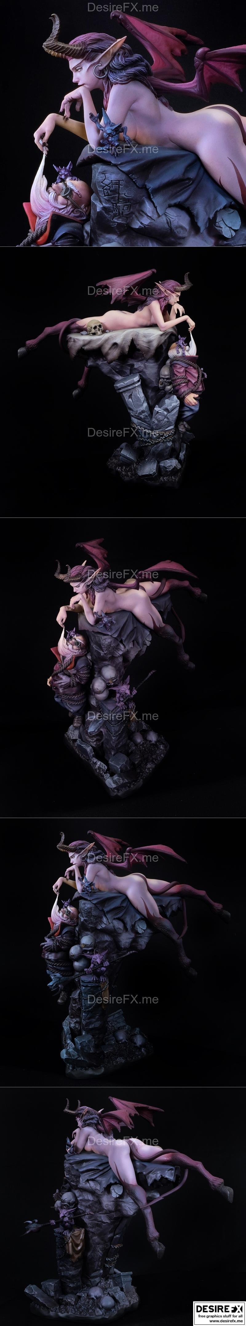 TAGO收藏品 - 恶魔女仆3D打印模型|TAGO Collectibles – Succubus – 3D Print Model STL