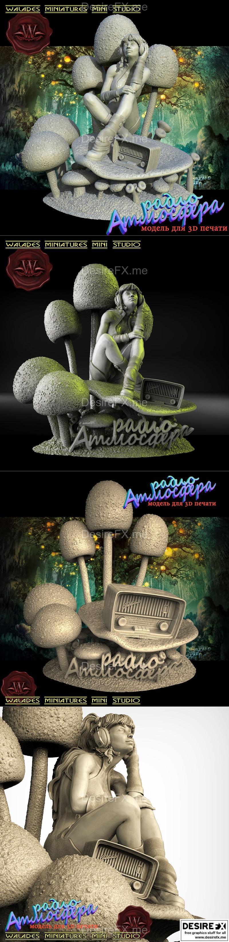 Walades Studio - 大气音效3D打印模型|Walades Studio – Radio Atmosphera – 3D Print Model STL