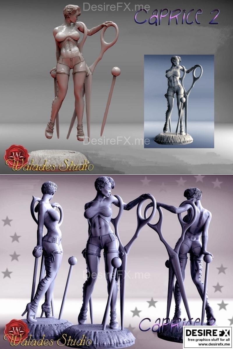 Walades Studio - 惊奇2 - 3D打印模型|Walades Studio – Caprice 2 – 3D Print Model STL