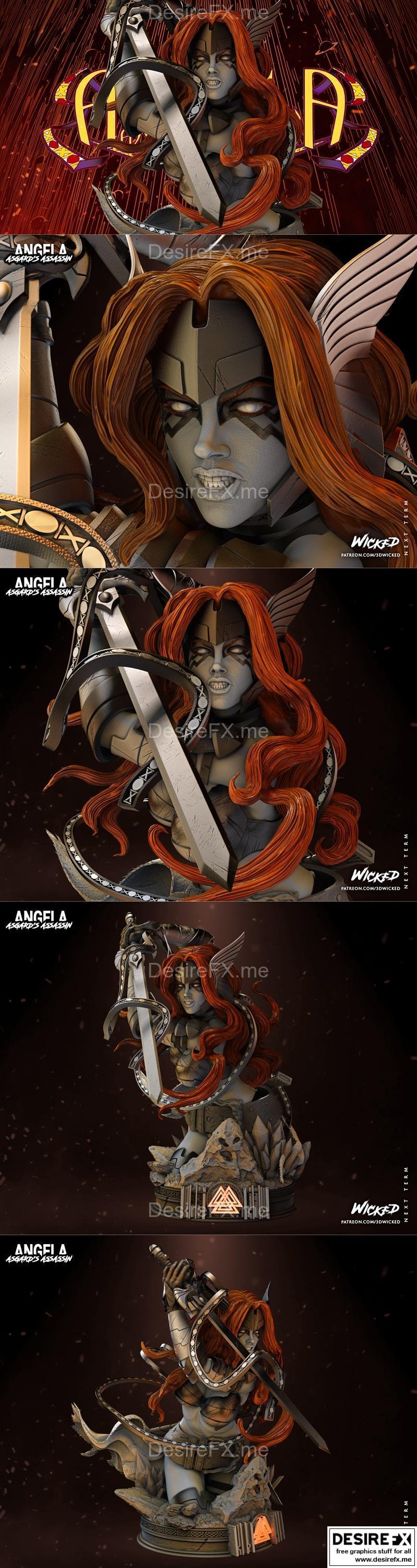 WICKED - 暴风女郎 3D打印模型|WICKED – Angela Bust – 3D Print Model STL